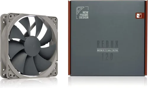 Vista 4 de Noctua NF-P12 redux-1700 PWM, Ventilador de Enfriamiento de Alto Rendimiento, 4-Pino, 1700 RPM (120mm, Gris)