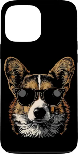 Vista 21 de iPhone 16 Corgi con gafas de sol divertido perro mamá papá Corgi caso