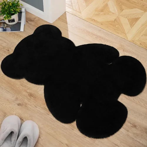 Vista 18 de Alfombra de pelo de oveja sintética de 2 pies, suave y esponjosa, bonita alfombra de felpa para guardería, habitación de niños y niñas, decoración