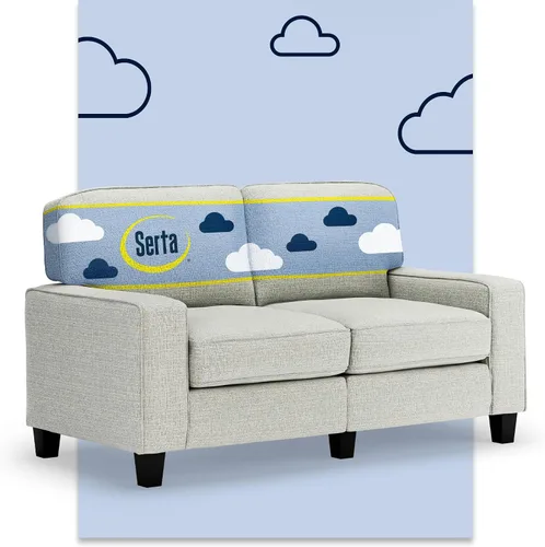Vista 24 de Serta Palisades Sofás Tapizados para Sala, Sofá de Diseño Moderno, Tela, Beige