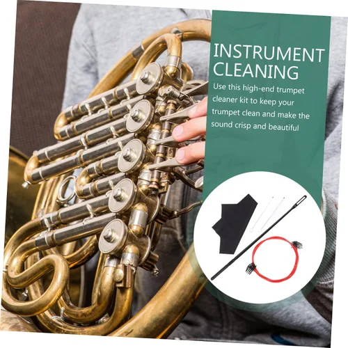 Vista 8 de FAVOMOTO 3sets Trumpet Cleaning Brush Kit Flexible Design Trumpet Maintenance Tool for Wind Instruments Non-deforming and Tear-Resistant Cleaning