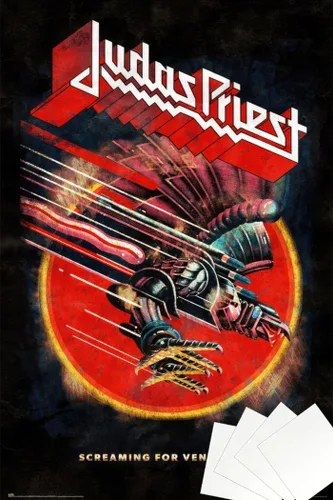 Vista 9 de Judas Priest - Póster de música (Screaming For Vengeance) (Tamaño: 24" x 36") (póster laminado)