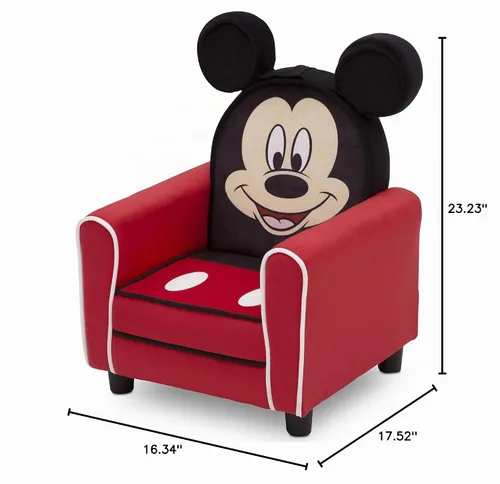 Vista 9 de Delta Children - Silla tapizada con personaje para niños, Mickey Mouse de Disney, madera Disney Mickey Mouse