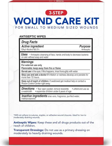 Vista 10 de All Health Kit de cuidado de heridas y suministros de primeros auxilios, 40 piezas para heridas de tamaño pequeño a mediano, uso profesional