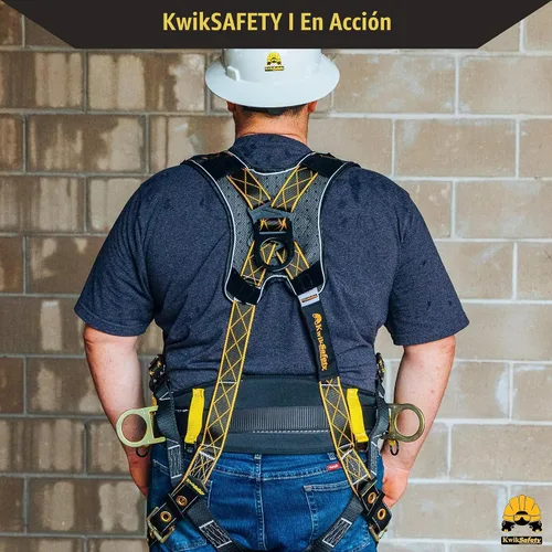 Vista 7 de KwikSafety - TYPHOON Safety Harness [3 D-RINGS + BACK SUPPORT] Safety Harness Fall Protection Kit, 2025 ANSI Compliant