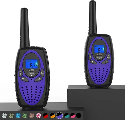 Vista 15 de Walkie Talkies para adultos, Topsung M880 FRS Radio bidireccional de largo alcance con clip para cinturón VOX/Talky de mano con 22 canales 3 millas