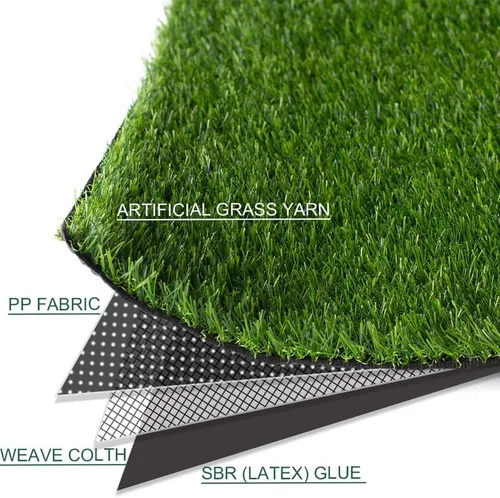 Vista 4 de Alfombra de Césped Artificial, Alfombra de Césped Falso Grueso para Exteriores de 0.7", Tapete Sintético de 3 pies x 3 pies, Astroturf con Agujeros
