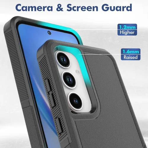 Vista 196 de Jeylly Compatible con Samsung Galaxy A22 5G Funda, Funda Samsung A22 5G con 2pcs protectores de pantalla de vidrio templado