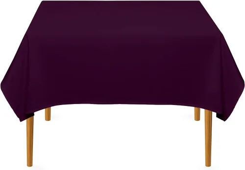 Vista 7 de Pomp - Mantel premium de poliéster con estampado abstracto de 52 x 52 pulgadas cuadradas Tela de fácil cuidado, resistente a arrugas y manchas