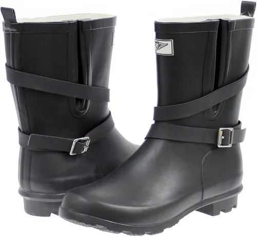 Vista 3 de Forever Young Botas de lluvia de goma de tacón bajo para mujer