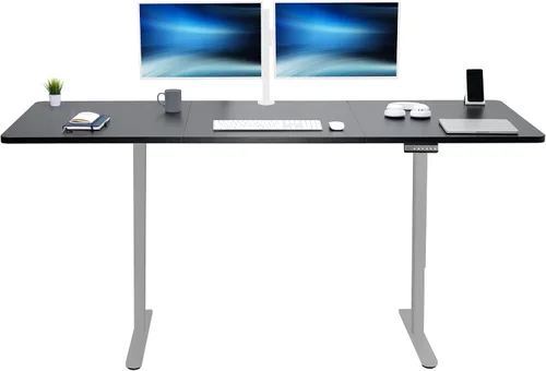 Vista 69 de VIVO DESK-KIT-E2B1B - Escritorio eléctrico de pie con motor doble, ajuste de altura de memoria, serie E2B, marco negro superior negro, DESK-KIT-E2B1B