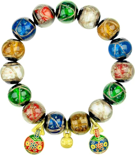 Vista 11 de Pulsera de esmalte gris colorido para hombres y mujeres – Estilo Palacio Imperial, joyería de guardián familiar de bestias tragadoras de oro
