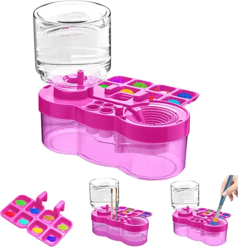 Vista 9 de 2025 Herramienta Mejorada de Limpieza de Pinceles de Pintura, Taza Enjuagadora de Pinceles con Circulación de Agua Corriente para Pintura Artística