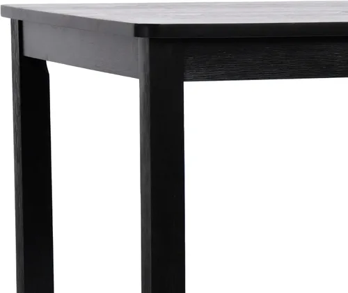 Vista 5 de DUHOME Mesa de comedor de madera negra de 47.2 pulgadas, mesa rectangular de madera maciza, mesa de comedor de cocina que ahorra espacio