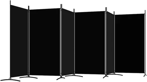 Vista 5 de 6 Panel Folding Room Divider Privacy Screen 204.7x70.9 Black