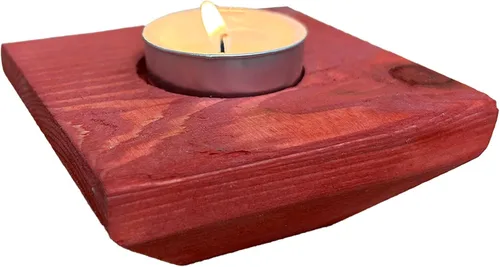 Vista 23 de Portavelas de madera para velas de té, 3.5 pulgadas, decoración del hogar de mesa (vela no incluida) (1, azul, barco)