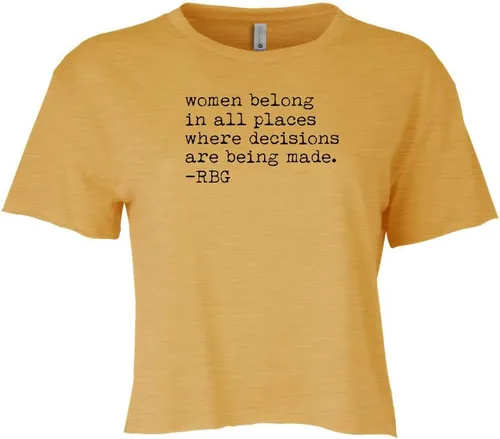 Vista 7 de Women's Screen Printed Crop Tee, Shirts With Sayings