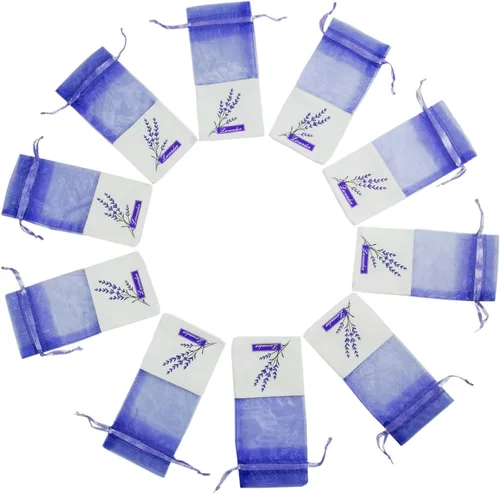 Vista 8 de Sanrich 50 bolsas de lavanda vacías con cordón morado para regalo (deeo Purple-drawsrting)
