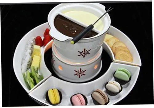Vista 5 de STOBAZA 6 tenedores de fondue de acero inoxidable de 9.4 pulgadas, palitos de fondue de queso, utensilios de cocina, tenedores de alimentos con asas