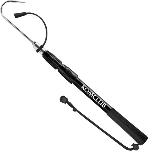 Vista 7 de KOMCLUB Telescopic Fishing Gaff with Super Sharp Spear Hook Lightweight Hand Fish Gaff with Soft