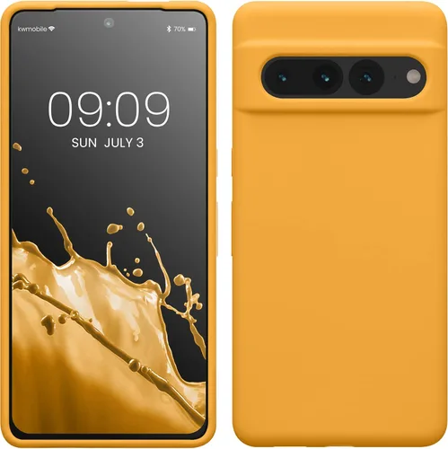 Vista 91 de kwmobile Funda compatible con Google Pixel 7 Pro - Funda de silicona TPU con acabado suave - Piedra antigua