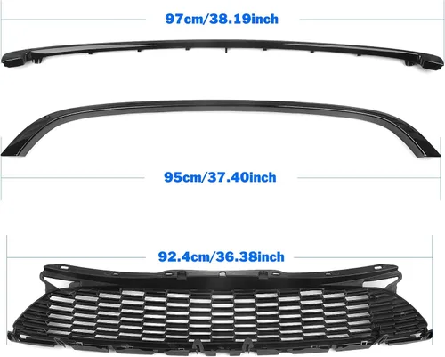 Vista 6 de Rejilla de parachoques delantero de coche de malla + marco para Mini Cooper R55 R56 R57 R58 2007-2015 negro