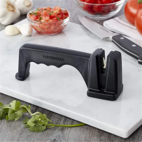 Vista 2 de Farberware Afilador de cuchillos de mesa, negro, 7.5 pulgadas