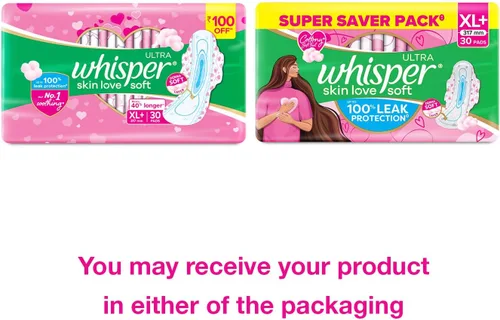 Vista 2 de Whisper Almohadillas sanitarias ultrasuaves - 30 piezas (XL Plus)