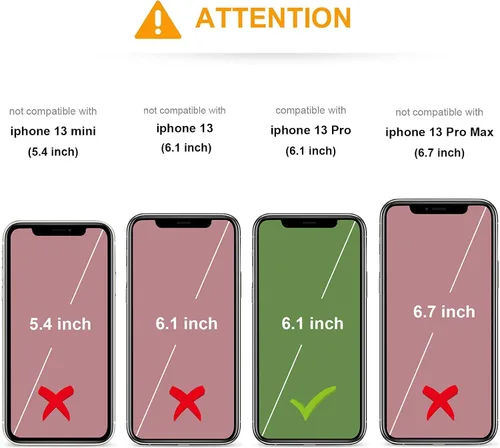 Vista 2 de KIHUWEY Funda compatible con iPhone 13 Pro con soporte para tarjeta de crédito, cierre magnético de cuero de alta calidad, resistente funda Negro