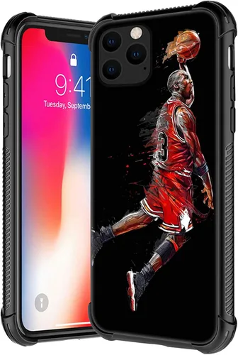 Vista 11 de Funda compatible con iPhone 12 Pro Max, patrón de aro de baloncesto para niños y hombres, funda antiarañazos a prueba de golpes para iPhone 12 Pro