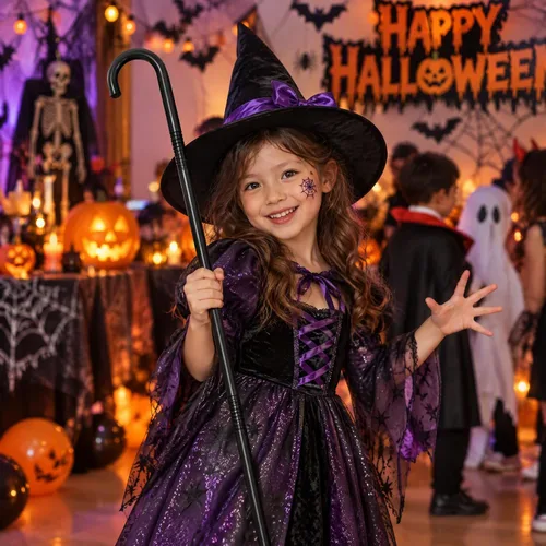 Vista 8 de DOITOOL Bastón de disfraz de Halloween, bastón de muleta de mago de plástico, bastones de senderismo desmontables, accesorios de fiesta de personal