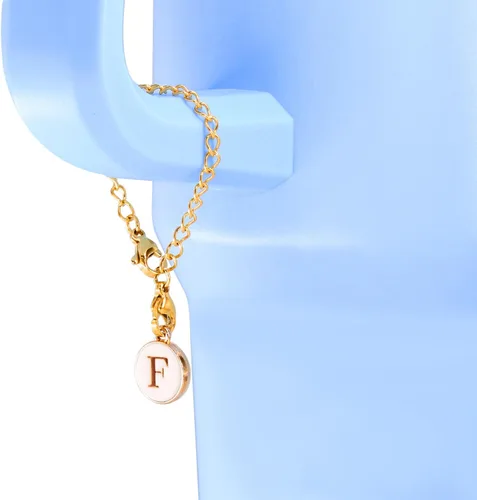 Vista 3 de Stanley - Accesorios de dije de letra de copa, 2 dijes de identificación con inicial personalizados para vaso, mango de identificación
