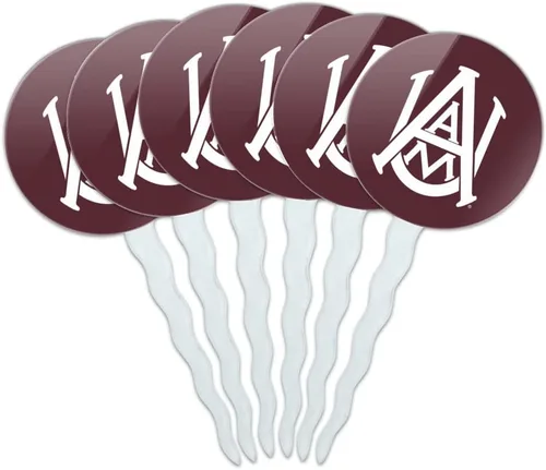 Vista 35 de Abilene Christian - Juego de 6 palillos para cupcakes con logotipo secundario