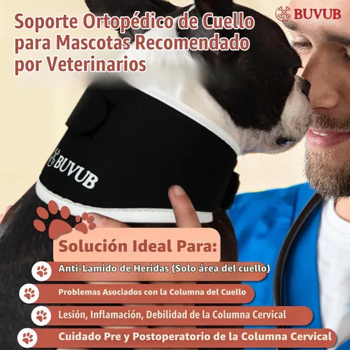 Vista 5 de Soporte de cuello para perro con placa de soporte semirrígida integrada para enfermedad del disco intervertebral (IVDD) Esguinces vertebrales