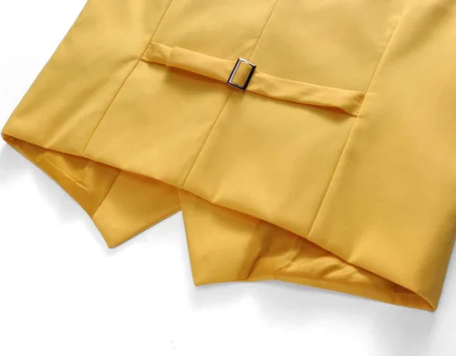 Vista 9 de UNINUKOO Chaleco de traje para hombre, ajustado, vestido formal, chaleco casual de cuatro botones, chaleco de traje de esmoquin