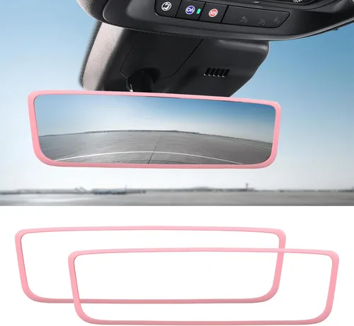 Vista 16 de Ohleats Marco Protector para Espejo Retrovisor de Coche, Funda de Protección de Borde de Espejo Retrovisor de Silicona Compatible con Modelo 3