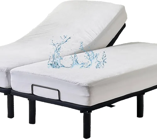 Vista 9 de Protector de colchón impermeable para litera de RV de 30 x 75 pulgadas para cama individual estrecha o colchón de caravana, suave y silencioso