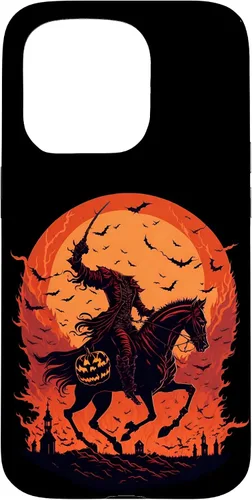 Vista 14 de Halloween Scary Pumpkin Headless Horseman Case for iPhone 17