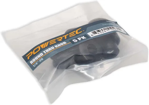 Vista 4 de POWERTEC Paquete de 10 Perillas Redondas de 1/4"-20, Perillas de Sujeción Roscadas para Riel en T y Accesorios de Sierra de Mesa, Tablero Guía