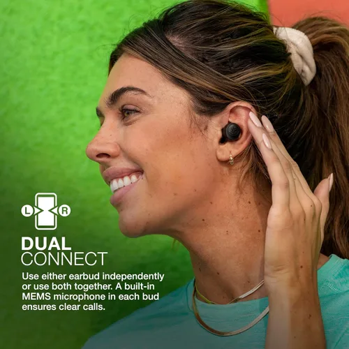 Vista 4 de JLab Go Air Pop Auriculares inalámbricos Bluetooth + funda de carga, Negro, Doble conexión, Resistencia al sudor IPX4, Conexión Bluetooth 5.1, 3