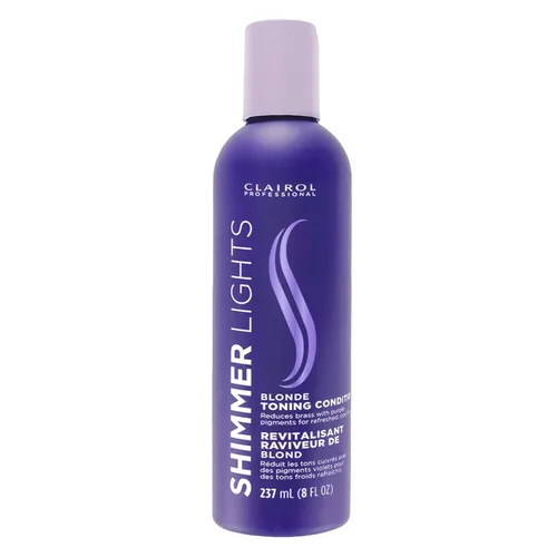 Vista 11 de Clairol Professional Shimmer Lights Purple Conditioner Neutralizes Brass & Yellow Tones For Blonde, Silver, Gray & Highlighted Hair