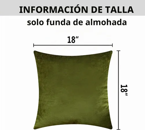 Vista 6 de Home Brilliant Fundas de almohada de primavera de 18x18 pulgadas, fundas de almohada de terciopelo, fundas de almohada cuadradas decorativas sólidas