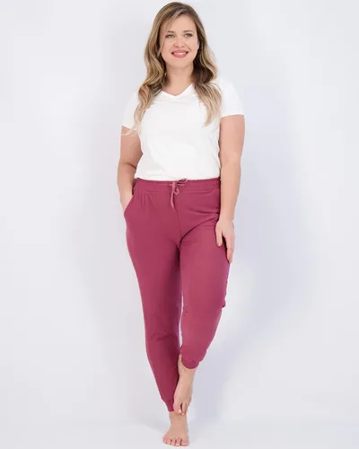Vista 3 de Paquete con 3 unidades Pantalones deportivos de yoga ultra suaves para mujer con bolsillos y cordón (disponibles en tallas grandes)