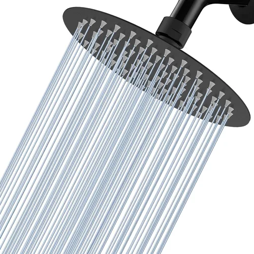 Vista 11 de Voolan Cabezal de ducha de lluvia de alta presión, cabezal de ducha de lluvia hecho de acero inoxidable 304, experiencia de ducha cómoda incluso