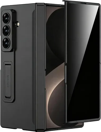 Vista 11 de Miimall - Funda para Samsung Galaxy Z Fold 4 con pantalla de privacidad, soporte ajustable integrado y protección magnética de bisagra, funda