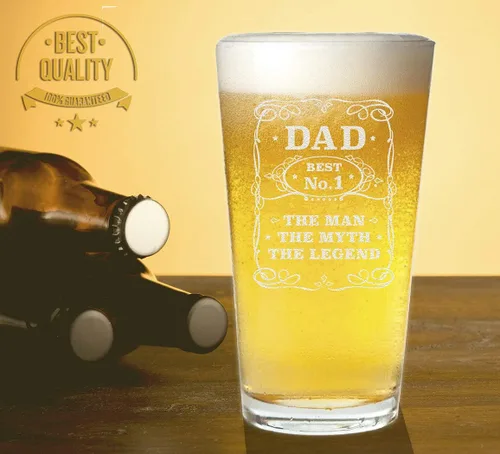 Vista 4 de Veracco Best No.1 Dad The Man The Myth The Legend Divertido regalo de cumpleaños para el Día del Padre para papá, abuelo, padrastro, vaso de cerveza