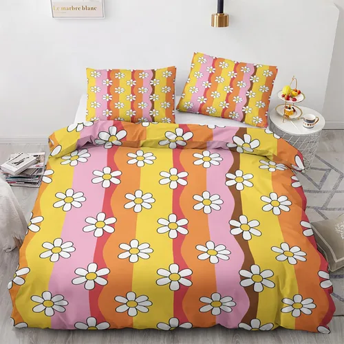 Vista 16 de Retro Disco Ball Duvet Cover Twin Size - Synthwave Neon Grid Bedding Set & Bedroom Decor, 2 Piece, Soft Microfiber Reversible Comforter Cover & 1