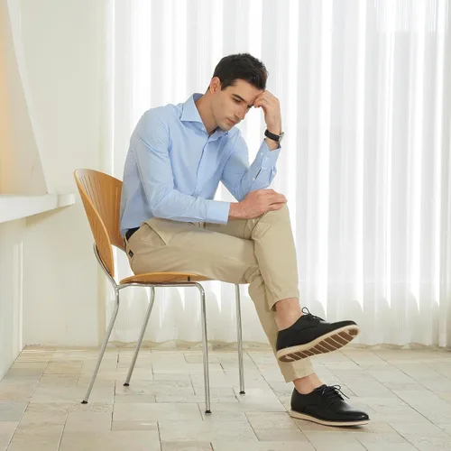 Vista 6 de Vostey Zapatos de vestir casuales para hombre, zapatos Oxford, zapatos de vestir de negocios para hombres