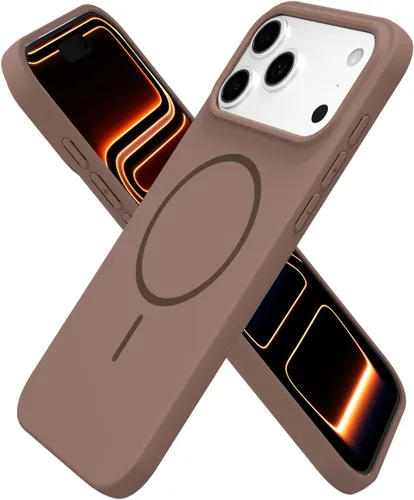 Vista 71 de Oakxco Funda de Silicona Mag Safe para iPhone 12 Pro Max, Funda Magnética Delgada y Fina Compatible con Carga Inalámbrica MagSafe, Bonita Funda