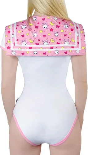 Vista 7 de Littleforbig - Pijama de algodón para enterizo, conjunto de falda mágica para cosplay